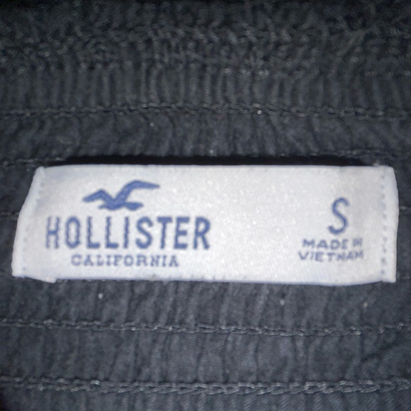 Black rouched hollister crop tank top - Picture 4 of 5